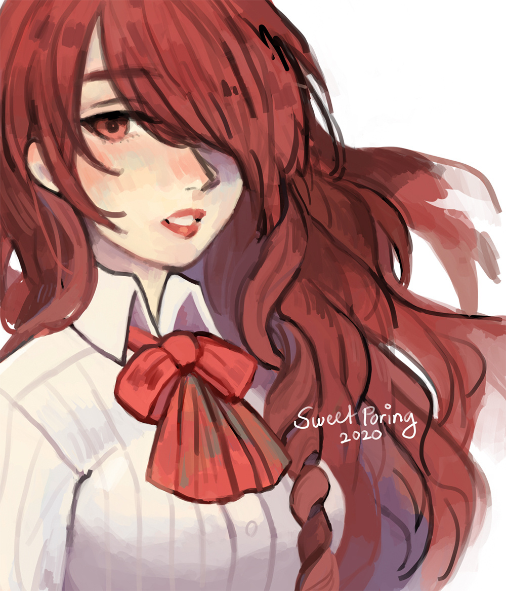 Freestyle and impressionist digital painting practice of Mitsuru Kirijo from Persona 3.