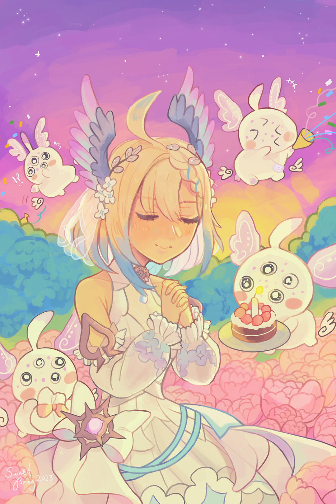 Enna Allouette from Nijisanji. Artwork her 2023 Birthday Celebration Anniversary.